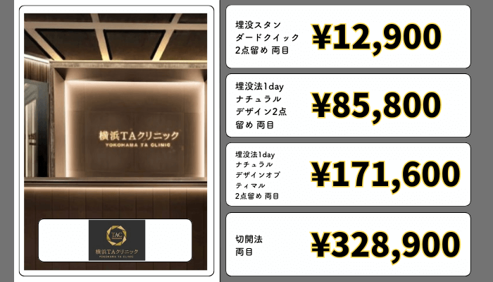 横浜TAクリニック二重整形料