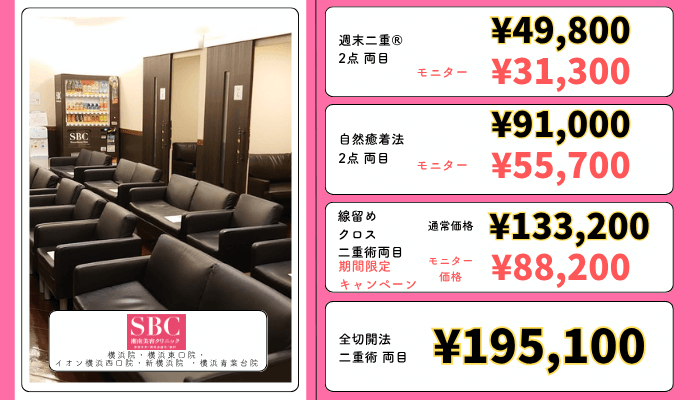 湘南美容クリニック横浜二重整形料金