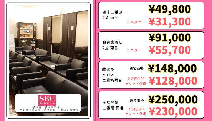 湘南美容クリニック横浜二重整形料金