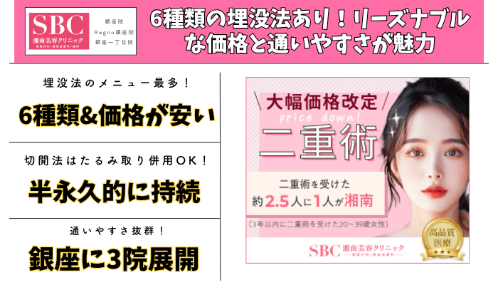 湘南美容クリニック銀座二重比較
