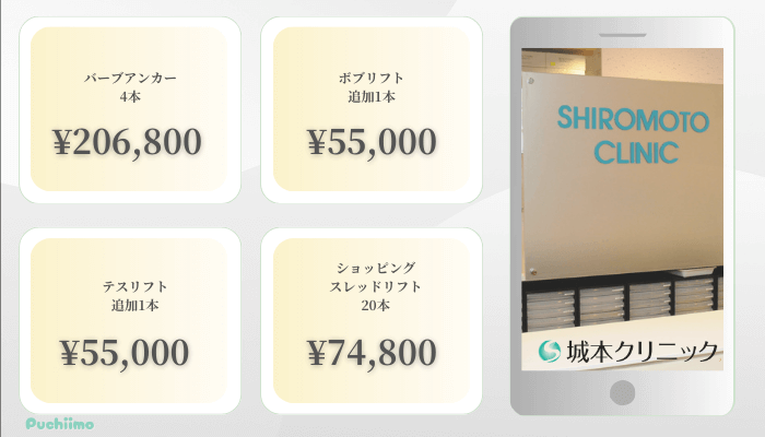 城本クリニック横浜糸リフト比較料金