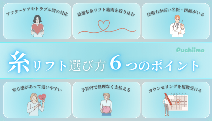 糸リフトを受ける際に重視すべき6つのポイント名古屋・栄