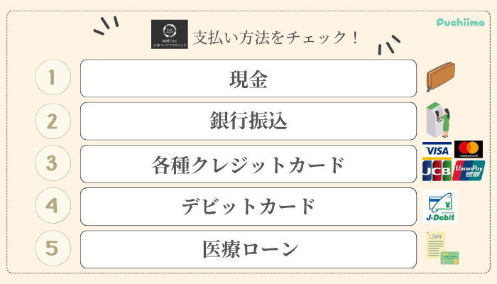 福岡TAクリニック二重支払い方法