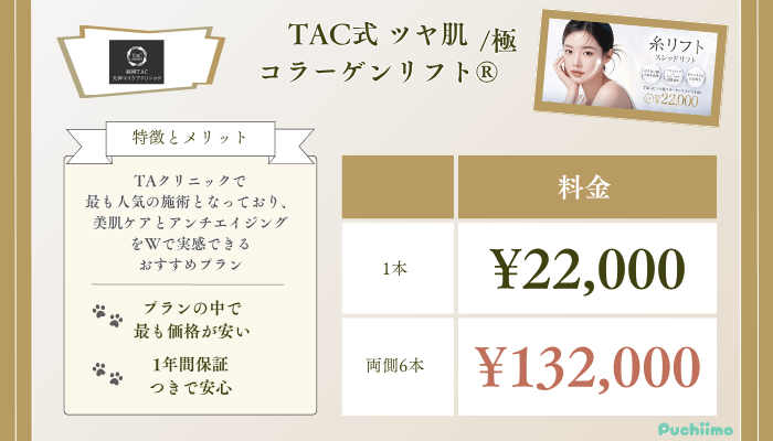 福岡TAクリニックTAC式ツヤ肌コラーゲンリフト®料金