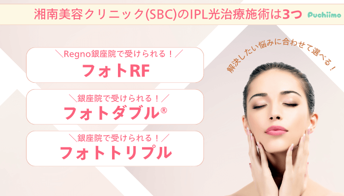 SBCRegno銀座フォトRF・フォトダブル®︎・フォトトリプル違い