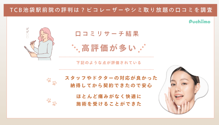TCB池袋駅前ピコレーザーの口コミ評判