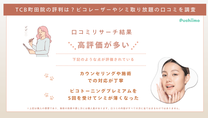 TCB町田ピコレーザーの口コミ評判