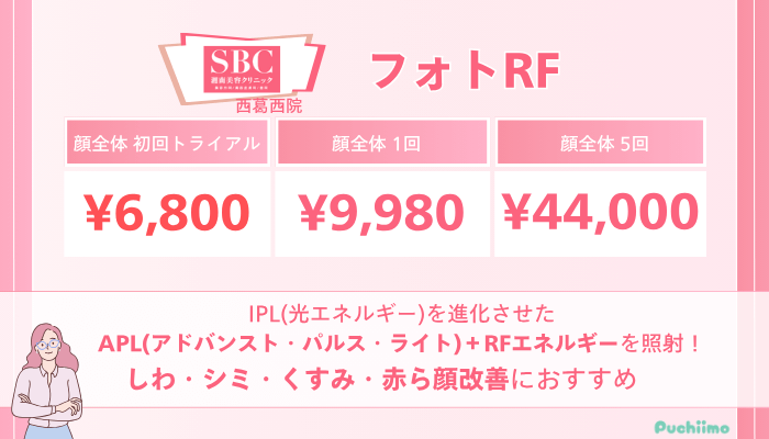 SBC西葛西フォトRFの料金