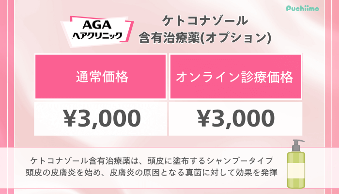 AGAヘアクリニックFAGA料金ケトコナゾール含有治療薬オプション