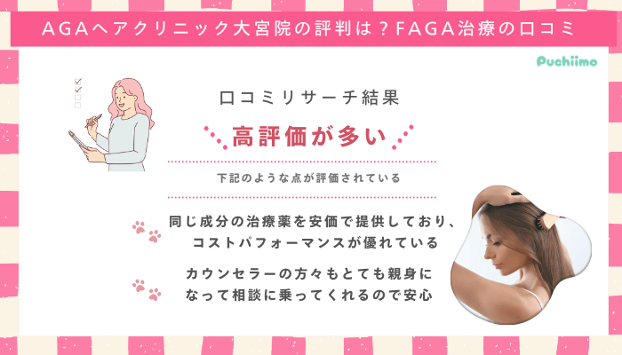 AGAヘアクリニック大宮FAGAの口コミ評判