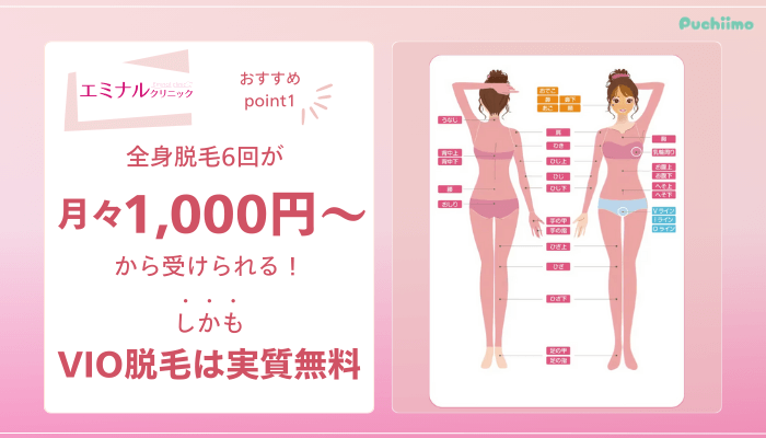 エミナルクリニック医療脱毛おすすめポイント1