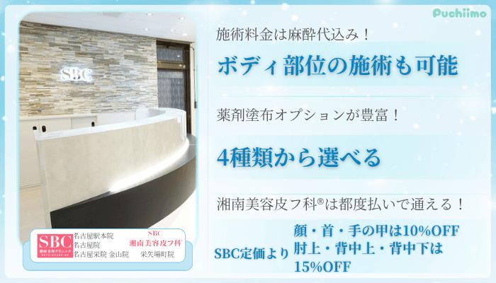 SBC名古屋・栄ダーマペン比較