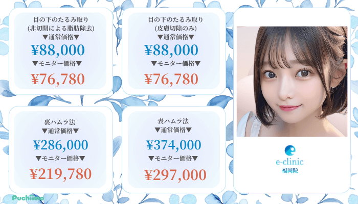 eクリニック福岡クマ取り比較料金
