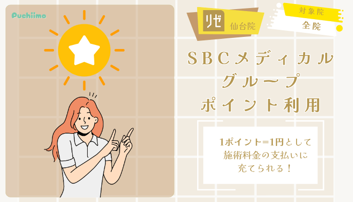 リゼクリニック仙台ポテンツァSBCメディカルグループのポイント利用