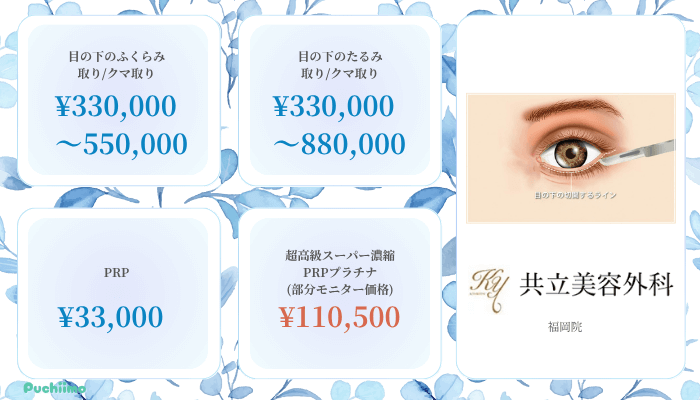 共立美容外科福岡クマ取り比較料金