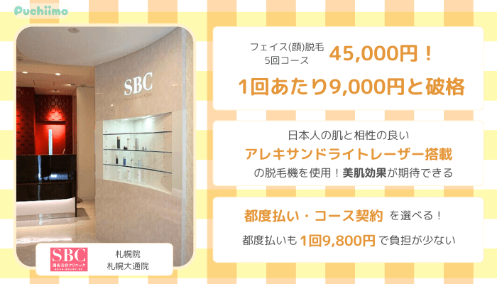 医療脱毛札幌SBC比較顔