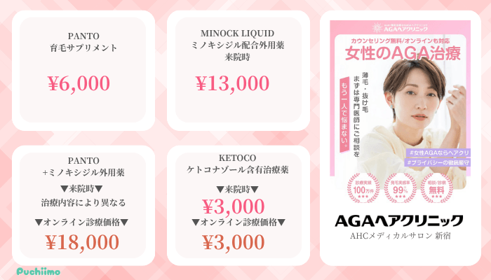 AGAヘアクリニックFAGA新宿比較料金