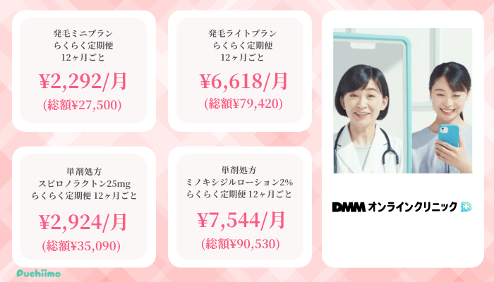 DMMオンラインクリニックFAGA新宿比較料金