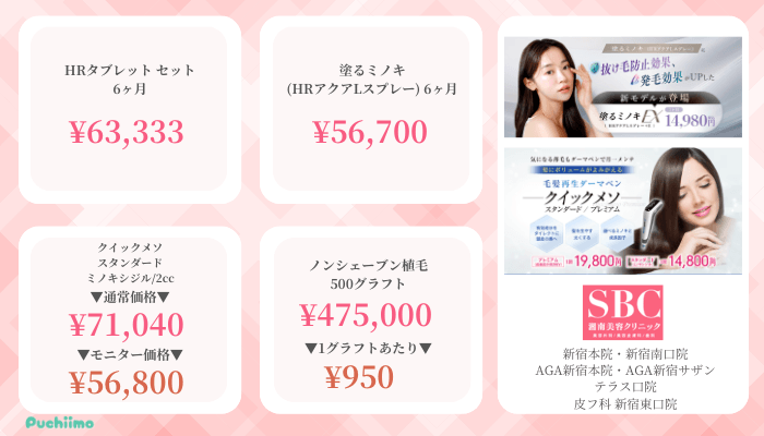 SBCFAGA新宿比較料金