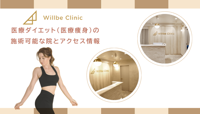 ウィルビークリニック医療ダイエットの施術可能な院とアクセス