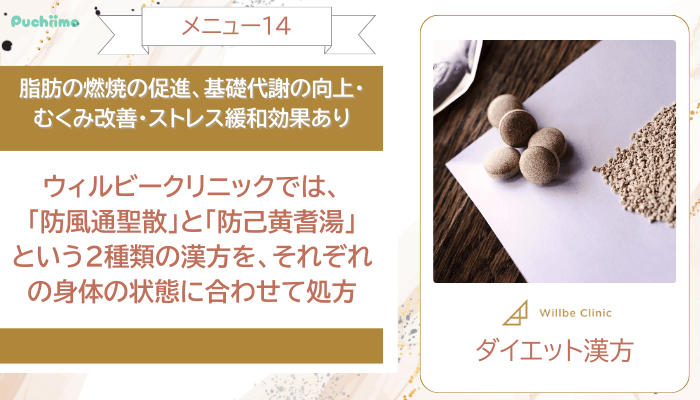 ウィルビークリニック医療ダイエットダイエット漢方