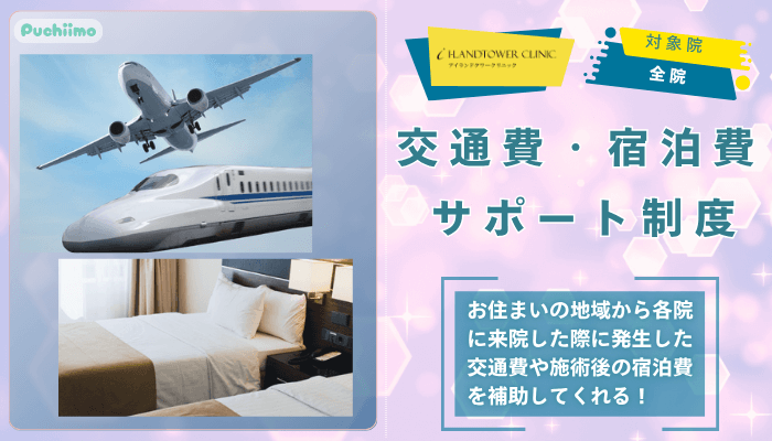 アイランドタワークリニックFAGA交通費・宿泊費サポート制度