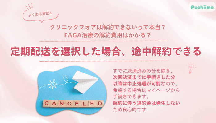 クリニックフォアFAGAよくある質問4