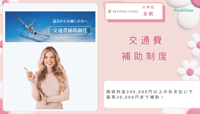 ベリンダクリニック豊胸交通費補助制度