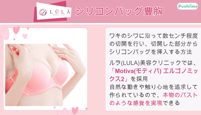 ルラ美容クリニックシリコンバッグ豊胸