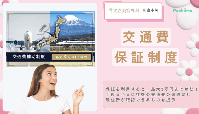 共立美容外科新宿期間限定！交通費保証制度