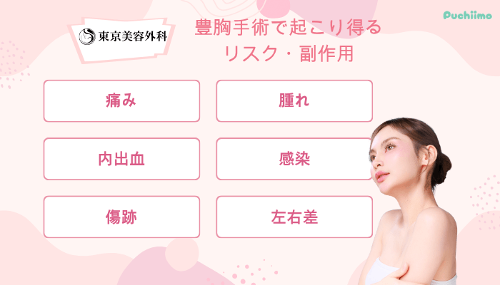 東京美容外科豊胸起こり得るリスク・副作用