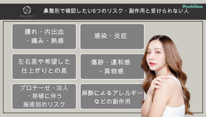 TAクリニック鼻整形確認したい6つのリスク・副作用と受けられない人