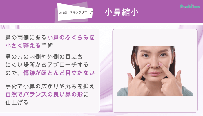 品川スキンクリニック鼻整形小鼻縮小