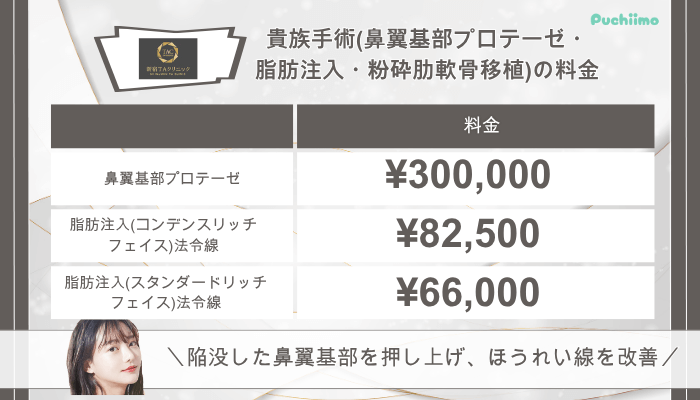新宿TAクリニック鼻整形貴族手術料金