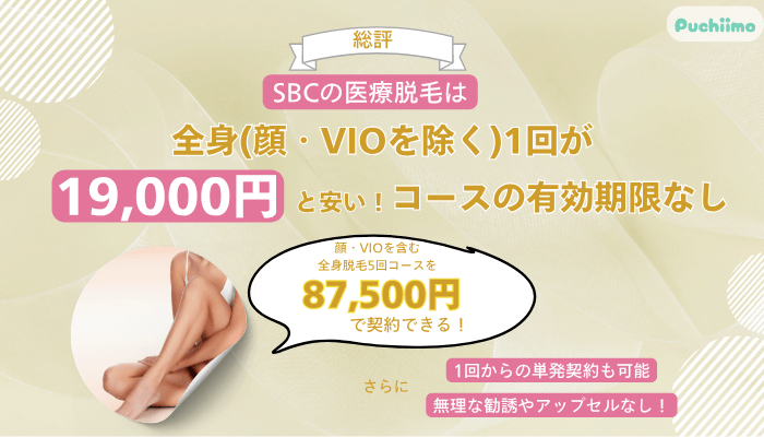 SBC医療脱毛総評