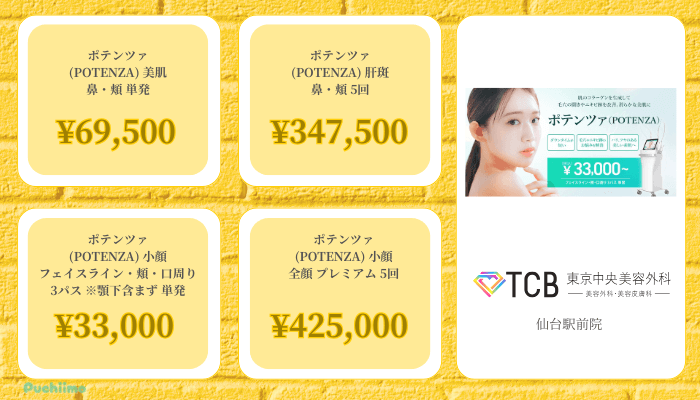 TCB仙台ポテンツァ比較料金
