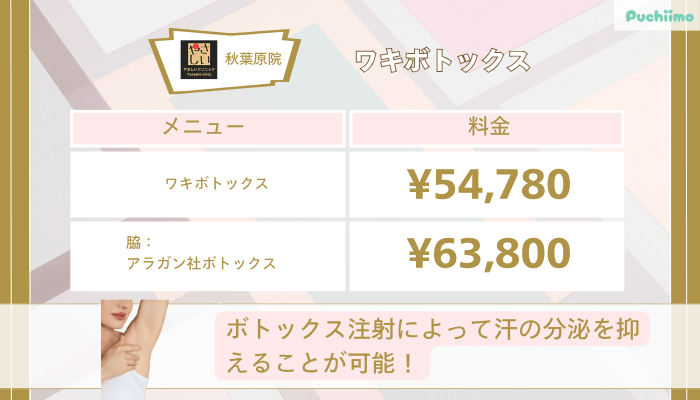 やさしい美容皮膚科・皮フ科-秋葉原院ワキボトックス