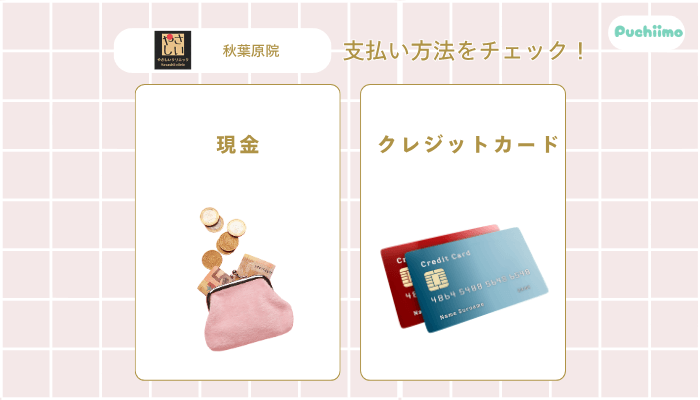 やさしい美容皮膚科・皮フ科-秋葉原院支払い方法