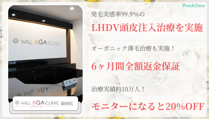 ウィルAGAクリニックFAGA比較銀座