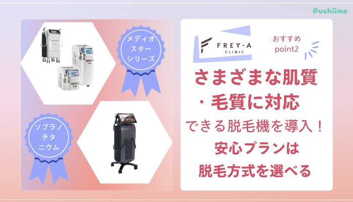 フレイアクリニック医療脱毛おすすめポイント2