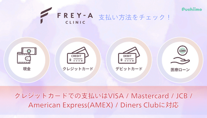 フレイアクリニック医療脱毛支払い方法