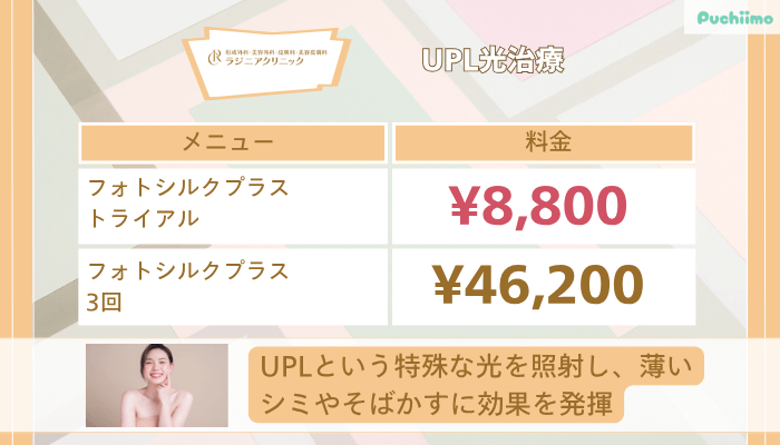 ラジニアクリニックUPL光治療