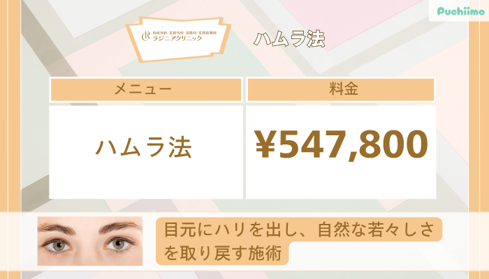 ラジニアクリニックハムラ法