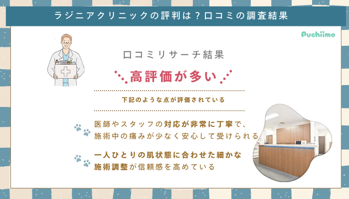 ラジニアクリニックメンズ口コミ評判