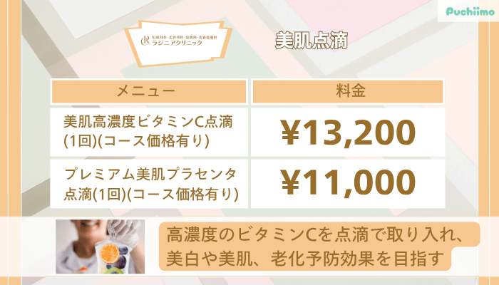 ラジニアクリニック美肌点滴