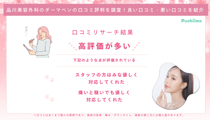 品川美容外科ダーマペン口コミ評判