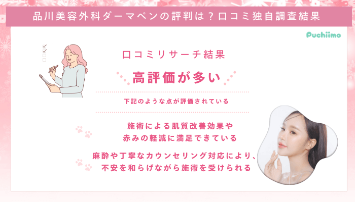 品川美容外科ダーマペン口コミ評判