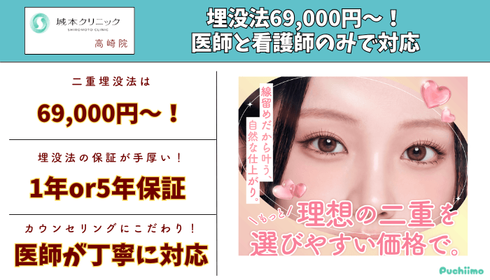 城本クリニック高崎二重比較