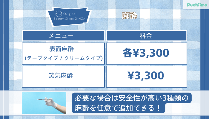 Original-Beauty-Clinic-GINZA麻酔