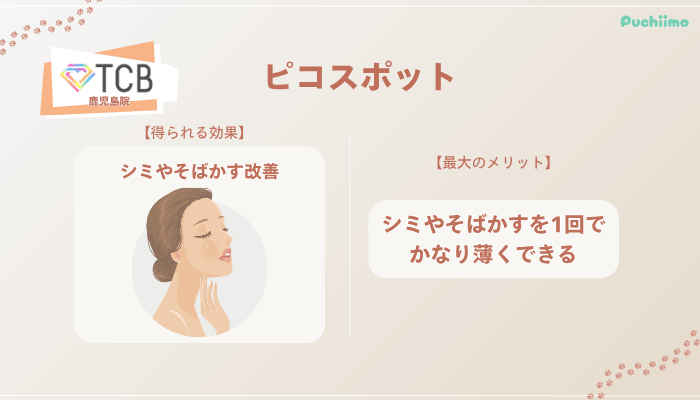 TCB鹿児島ピコスポットの特徴やショット数